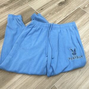 blue playboy ombré sweatpants size small